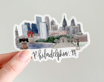 Philadelphia PA -Pennsylvania - Skyline sticker