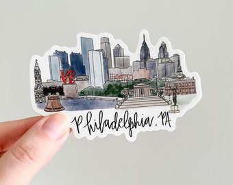 Philadelphia PA -Pennsylvania - Skyline sticker