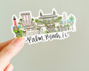 Palm Beach, FL Skyline sticker