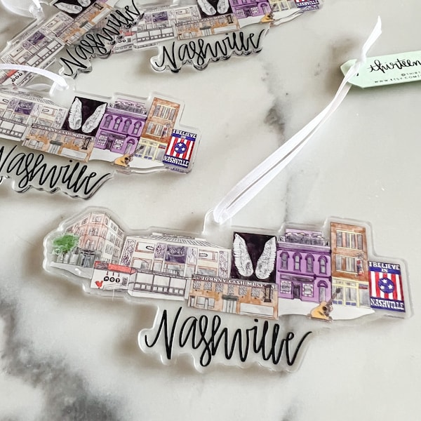 Nashville, TN acrylic ornament
