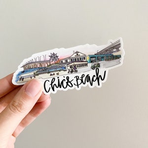 Chic’s Beach Virginia Skyline sticker