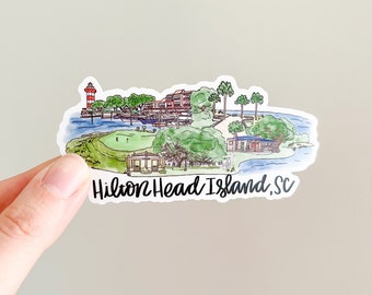 Handmade 4 inch round HHI Hilton Head Vinyl Bumper Sticker Handmade 4 inch round HHI Hilton Head Vinyl Bumper Sticker