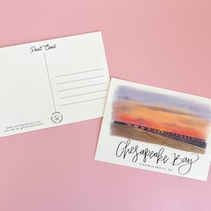 Chesapeake Bay Postcard Virginia Beach, Virginia Postcard, VB VA