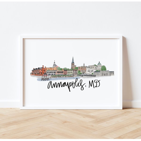 Annapolis MD (Maryland) Skyline Print