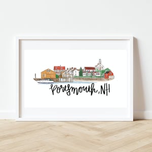 Portsmouth, NH I New Hampshire I Skyline Print