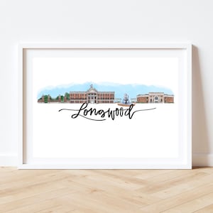 Longwood, VA (Virginia) Skyline Print