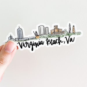 Virginia Beach Virginia Skyline sticker
