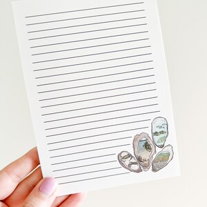 Oysters lined  5x7 notepad
