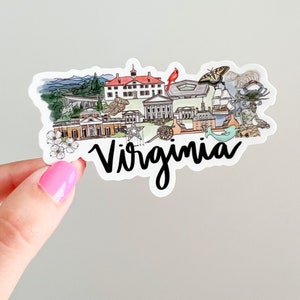 Virginia landmarks sticker