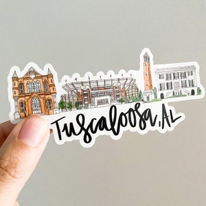 Tuscaloosa Alabama Skyline/landmark sticker