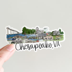 Chesapeake Virginia Skyline/landmark sticker