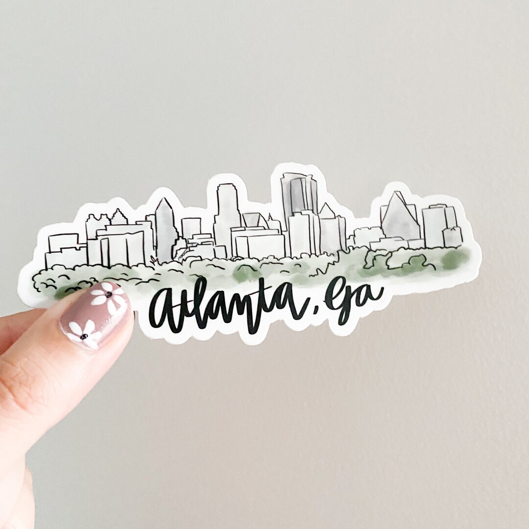 Atlanta Ga (georgia) Skyline/landmark Sticker - Etsy