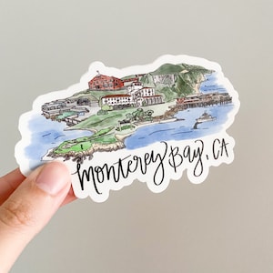 Monterey Bay California Skyline sticker