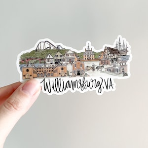 Williamsburg Virginia (VA) Skyline sticker