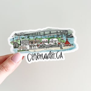 Coronado, California Skyline sticker - CA - Navy Station - Coronado Island, San Diego
