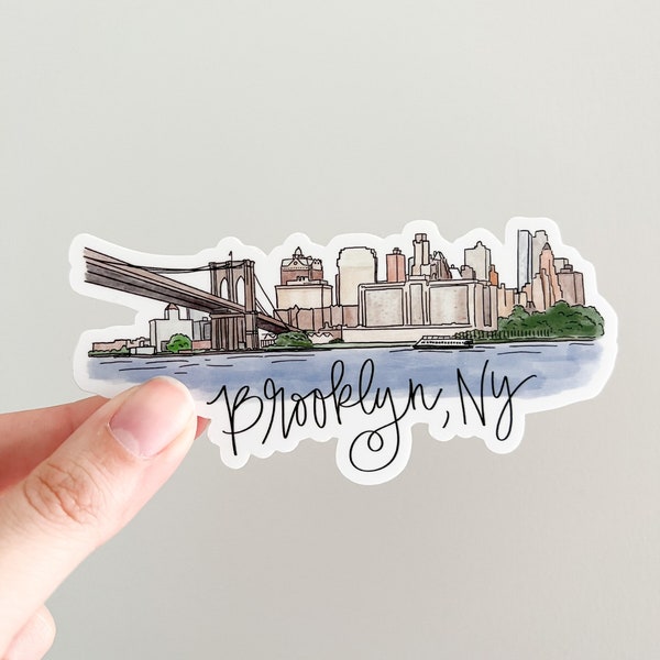 Brooklyn, New York (NYC)Skyline sticker