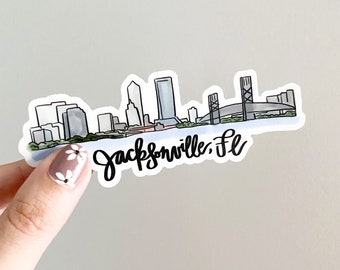 Jacksonville Florida FL Skyline sticker