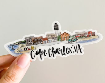 Cape Charles Virginia Skyline/landmark sticker