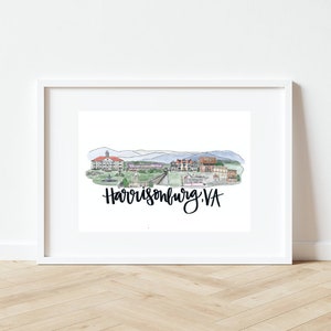 Harrisonburg Virginia Skyline Print