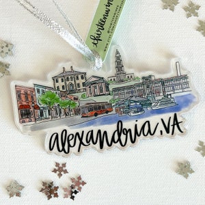 Alexandria, VA (Virginia) acrylic ornament