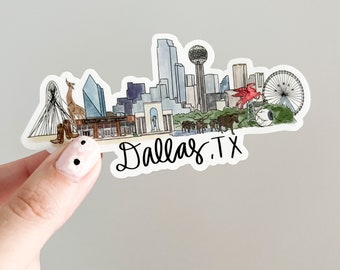 Dallas Texas TX Skyline/landmark sticker