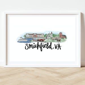 Smithfield, VA Skyline Print