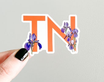 TN - Tennessee state flower sticker - Iris