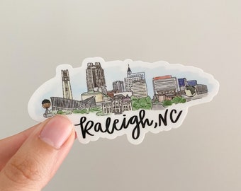 Raleigh North Carolina Skyline sticker