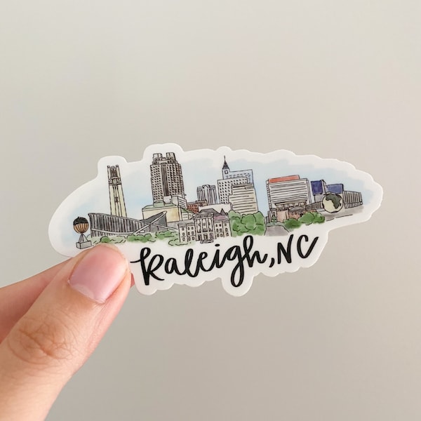 Raleigh North Carolina Skyline sticker