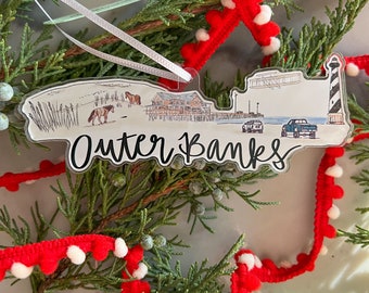 Outer banks, North Carolina - OBX - NC acrylic ornament