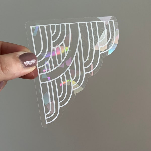 Art Deco corner design sticker suncatcher