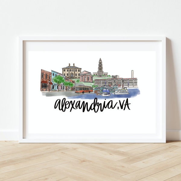 Alexandria VA Skyline Print