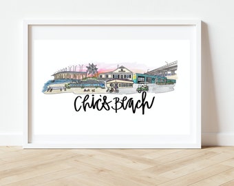 Chic&#39;s Beach Skyline Print