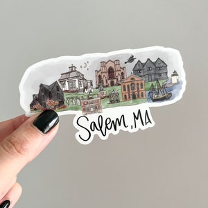 Salem,MA skyline sticker
