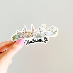 Charleston South Carolina Skyline sticker