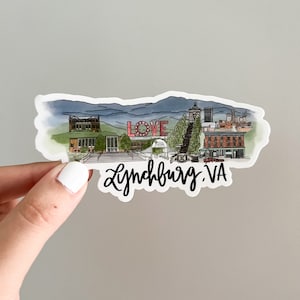 Lynchburg, Virginia (VA) Skyline sticker