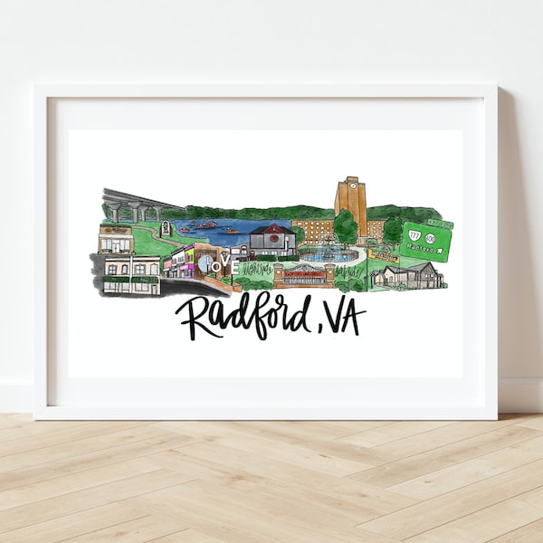 Radford, VA Skyline Print