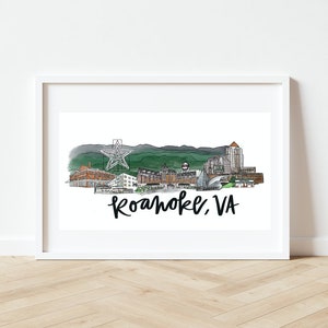 Wydruk panoramy Roanoke, VA