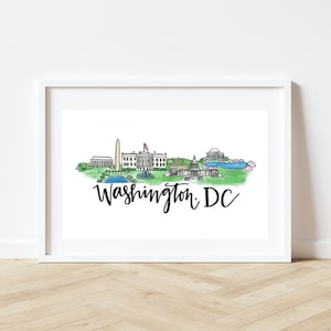 Skyline-afdruk Washington DC