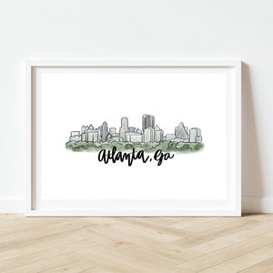 Atlanta Georgia Skyline Druck Innenstadt