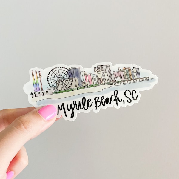 Myrtle Beach South Carolina Skyline sticker