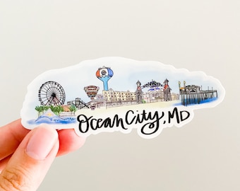 Ocean City Maryland Skyline/landmark sticker