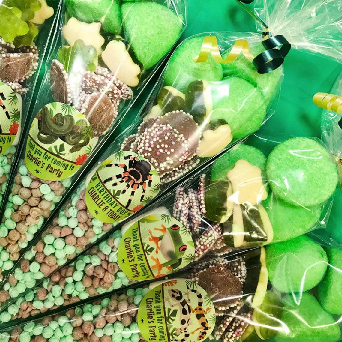 Reptile Party Personalised Sweet Cone | Pre-filled Sweets Cone for ...