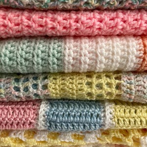 Crocheted baby blanket