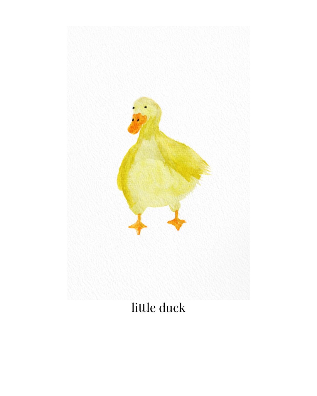 Little Duck Printable Wall Art | Nursery Animal Print | Minimal Neutral ...