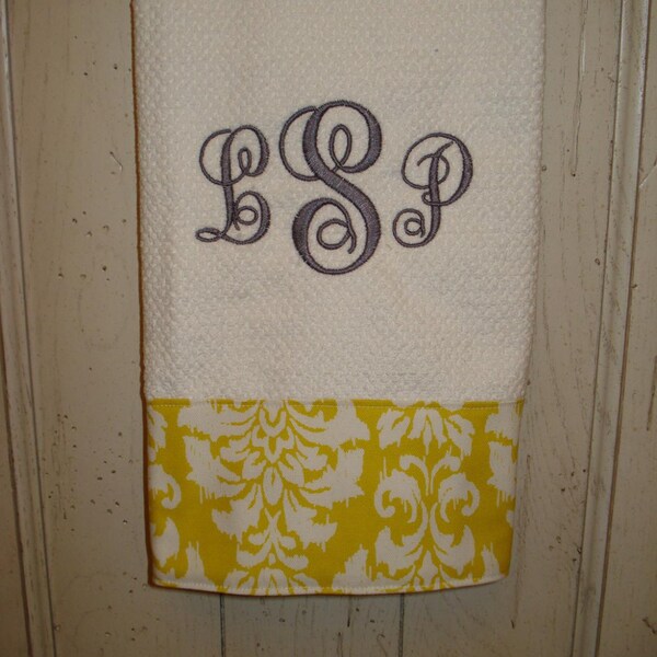 Custom Monogram Hand Towel
