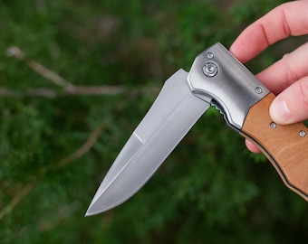 Custom Engraved Folding Pocket Knife, Utility Tool, Groomsmen Proposal or Anniversary Gift