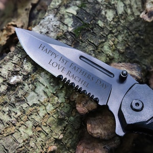 Personalized Pocket Knife, Handmade Gift for Him, Engraved Knife, Men&#39;s Gift, Boyfriend Gift, Father&#39;s Day Gift, Custom Knife