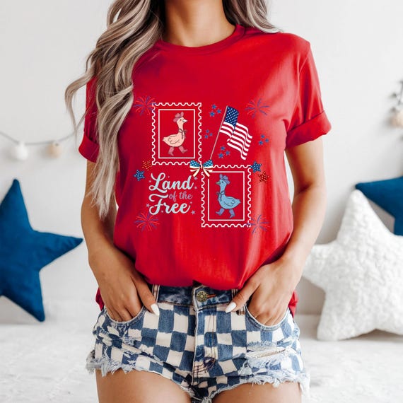 Patriotic Silly Goose TShirt, Land of the Free Shirt, Fourth of July T-Shirt, Independence Day Apparel, Summer Party Top