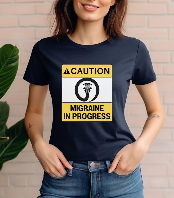 Migraine Awareness T-Shirt, Chronic Pain Tee, Unisex Jersey Top, Bold Color Shirt, Migraine Alert Clothing, Graphic Quote Tee, Text Tee for